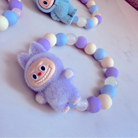 NWOT 1 Handmade Labubu Colored Beaded Bracelet for Kids - Picture 2 of 4